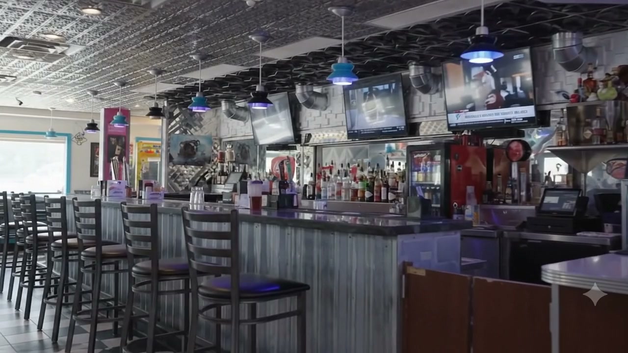 Inside Lost In Taste - the bar interior